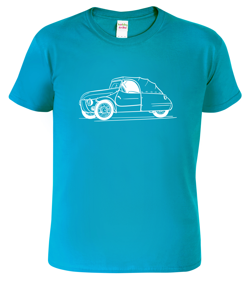 Pánské tričko s autem - Hadrák Velikost: XL, Barva: Tyrkysová (44), Střih: pánský