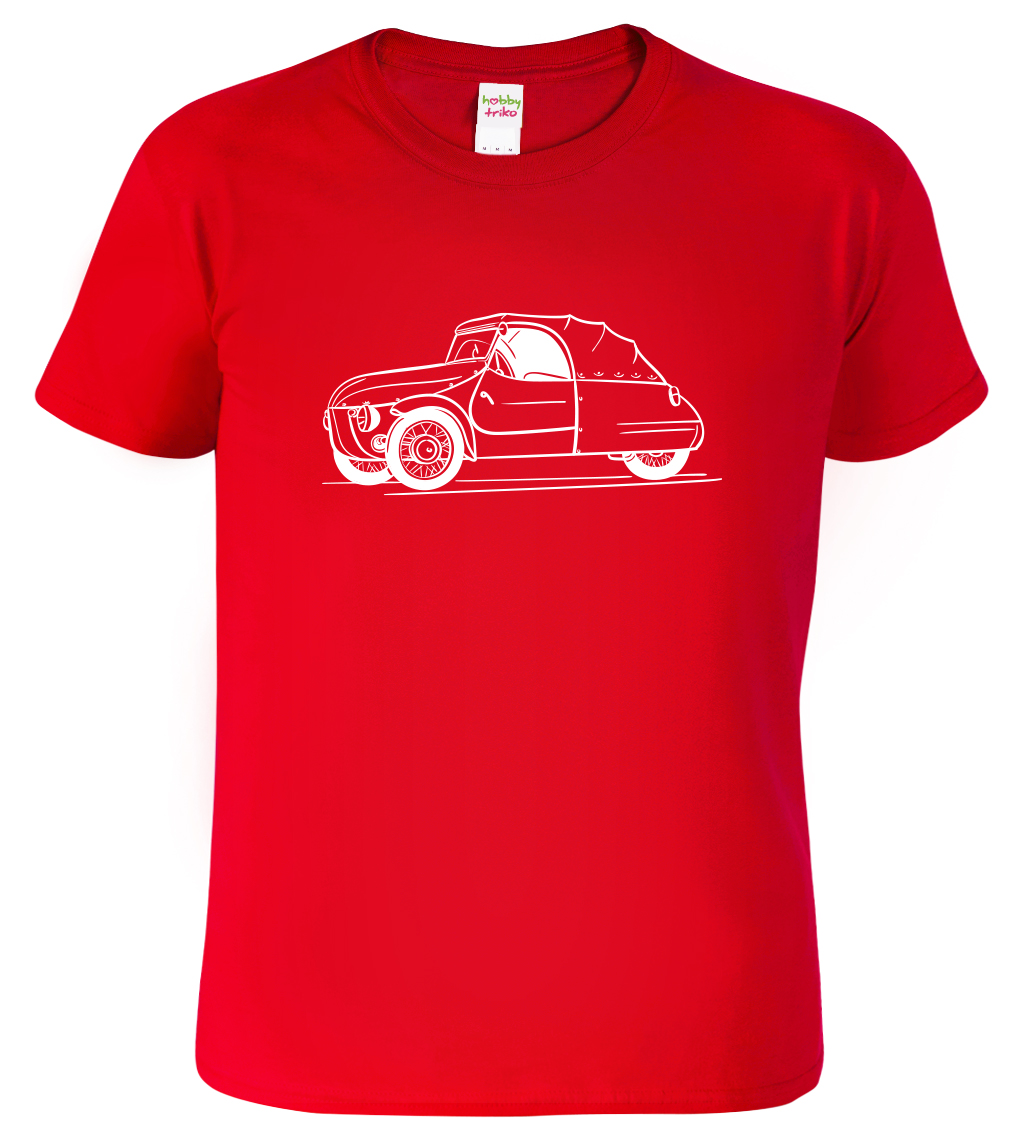 Pánské tričko s autem - Hadrák Velikost: M, Barva: Červená (07), Střih: pánský