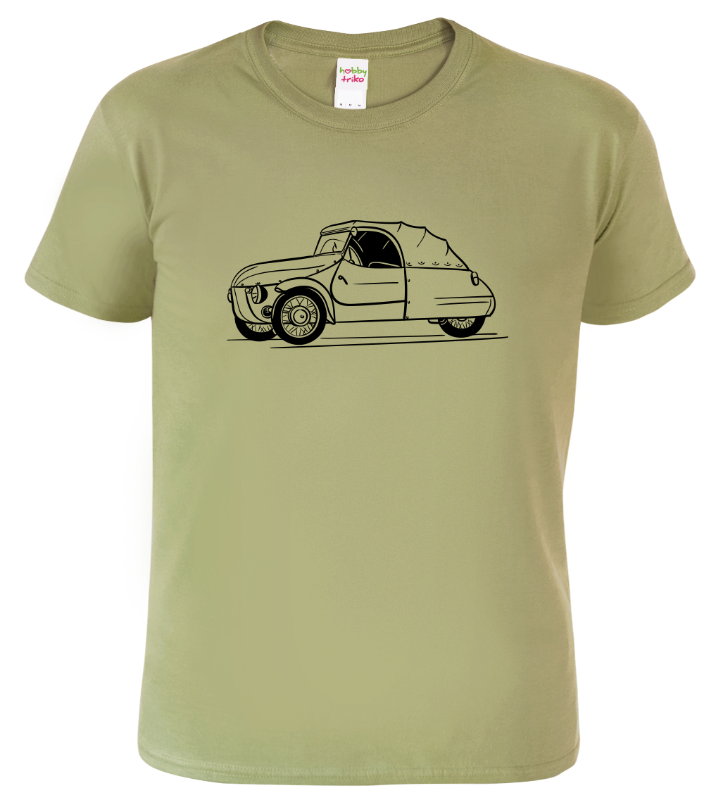 Pánské tričko s autem - Hadrák Velikost: 4XL, Barva: Světlá khaki (28), Střih: pánský