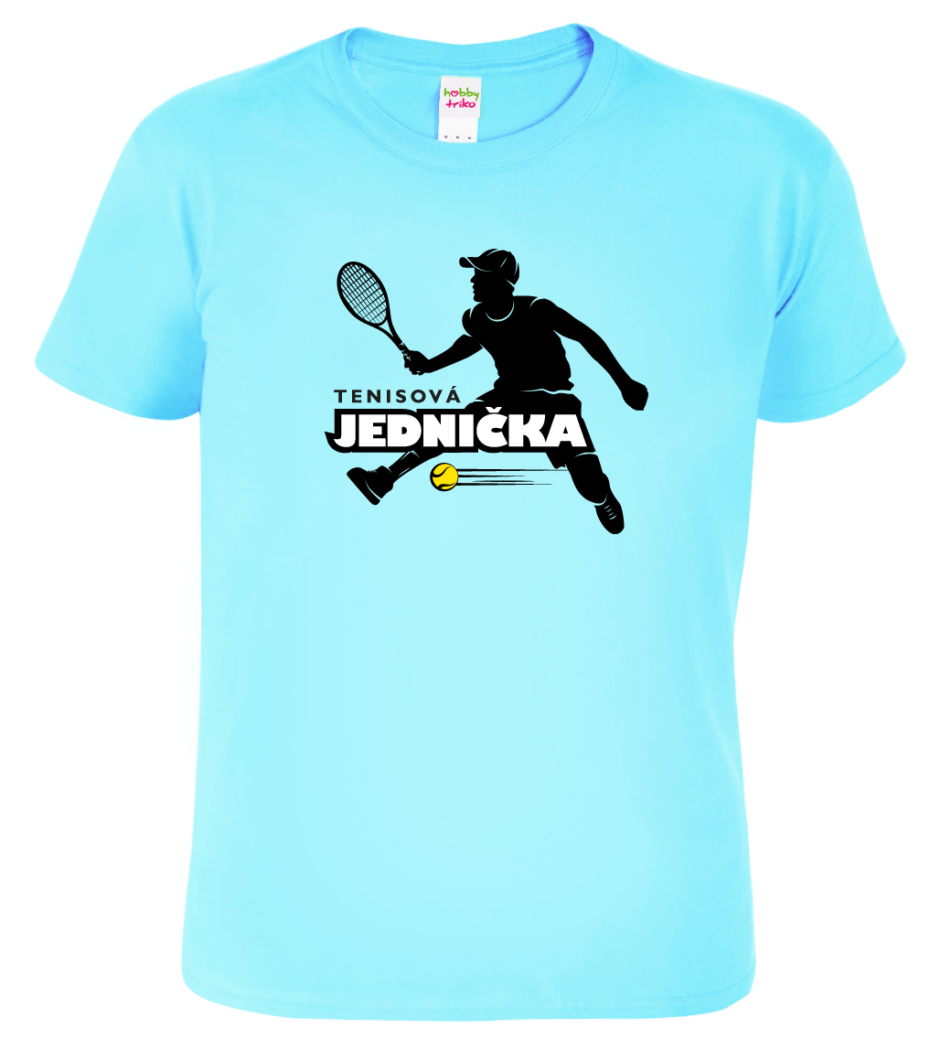 Tenisové tričko - Tenisová jednička (SLEVA) Velikost: S, Barva: Nebesky modrá (15)