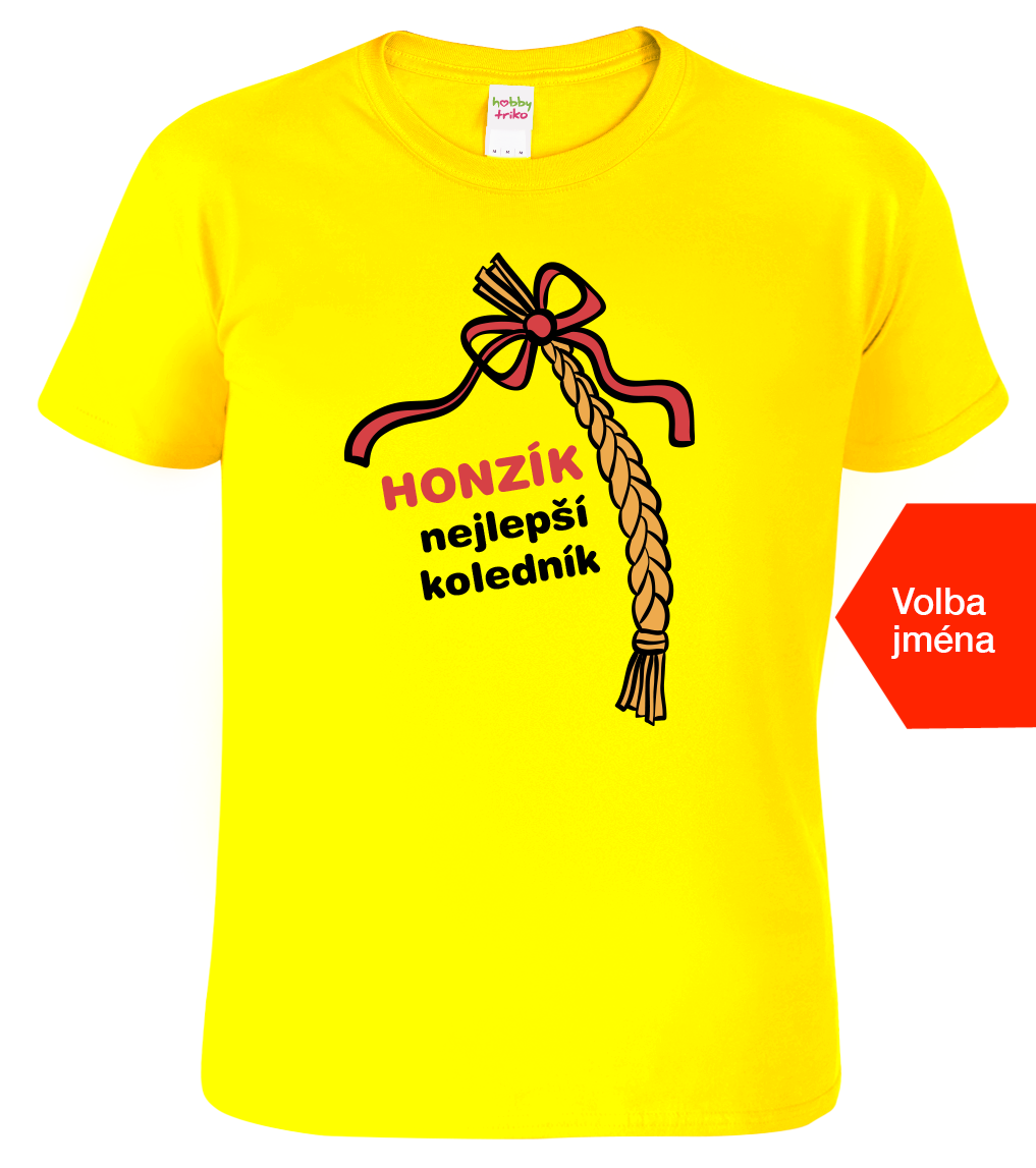 Dětské velikonoční tričko se jménem - Nejlepší koledník Velikost: 8 let / 134 cm, Barva: Žlutá (04)