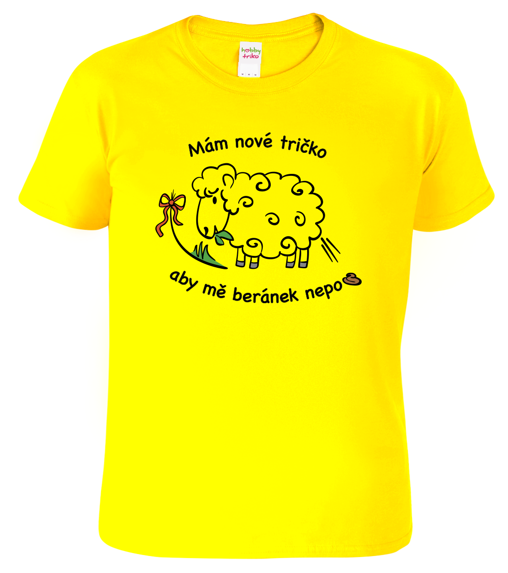 Pánské velikonoční tričko - Velikonoční beránek Velikost: S, Barva: Žlutá (04)