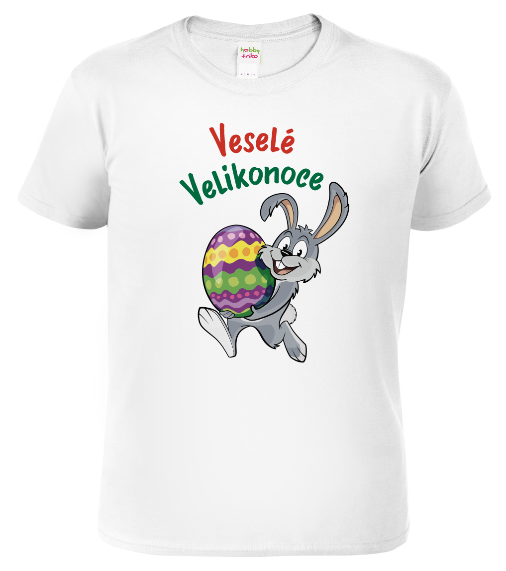 Dětské velikonoční tričko - Veselé Velikonoce Velikost: 4 roky / 110 cm, Barva: Bílá (00)