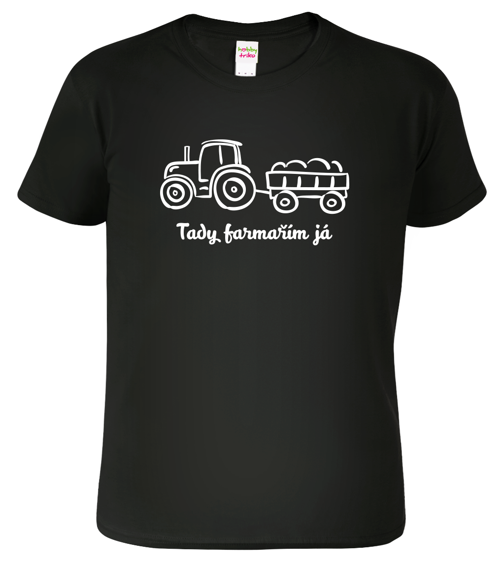 Tričko pro zemědělce - Traktor Velikost: M, Barva: Černá (01)