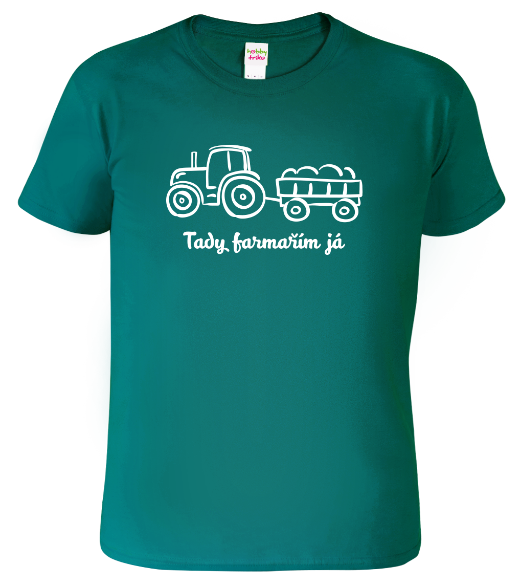 Tričko pro zemědělce - Traktor Velikost: M, Barva: Emerald (19)