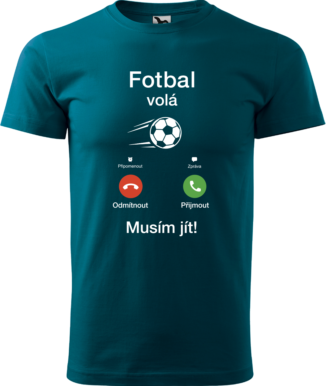 Tričko pro fotbalistu - Fotbal volá Velikost: L, Barva: Petrolejová (93)