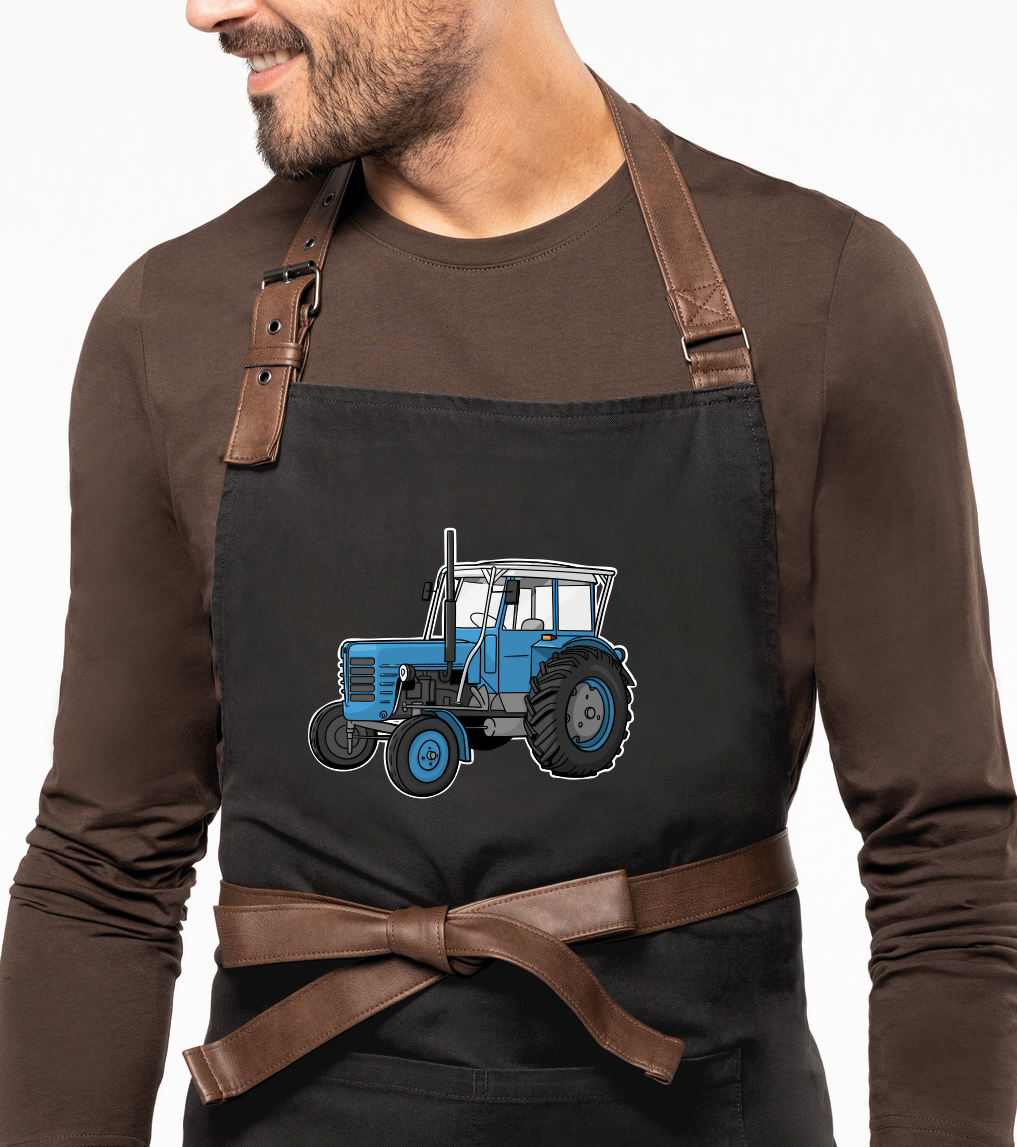 Zástěra na vaření EXCLUSIVE - Starý traktor Barva: Černošedá