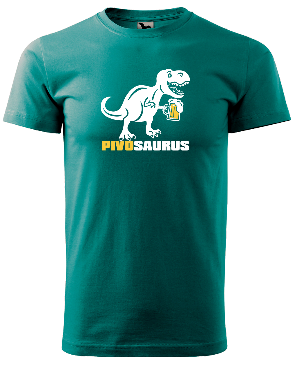 Vtipné tričko - Pivosaurus Velikost: M, Barva: Emerald (19)