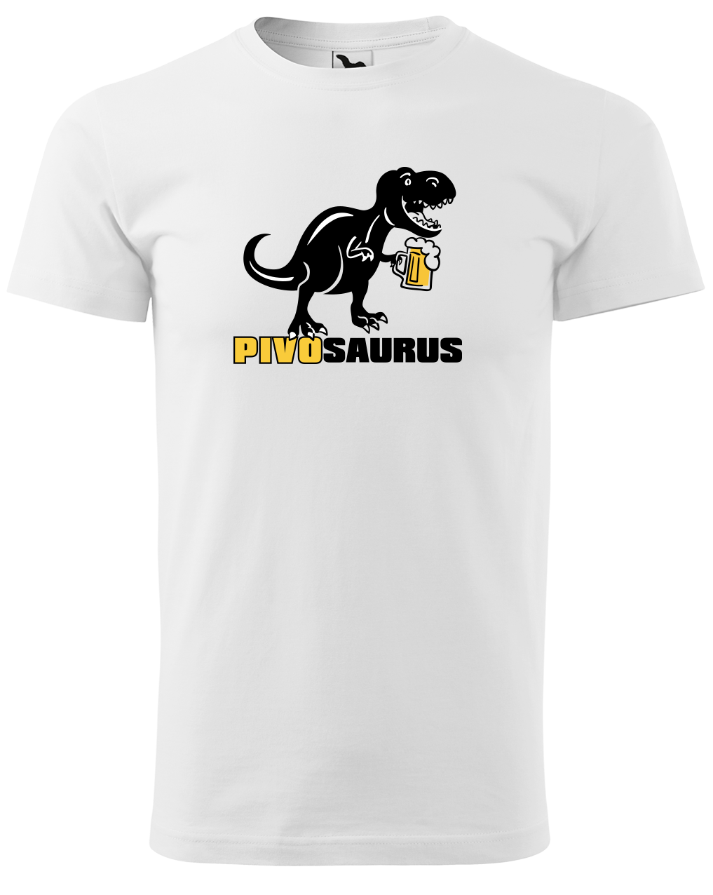 Vtipné tričko - Pivosaurus Velikost: S, Barva: Bílá (00)