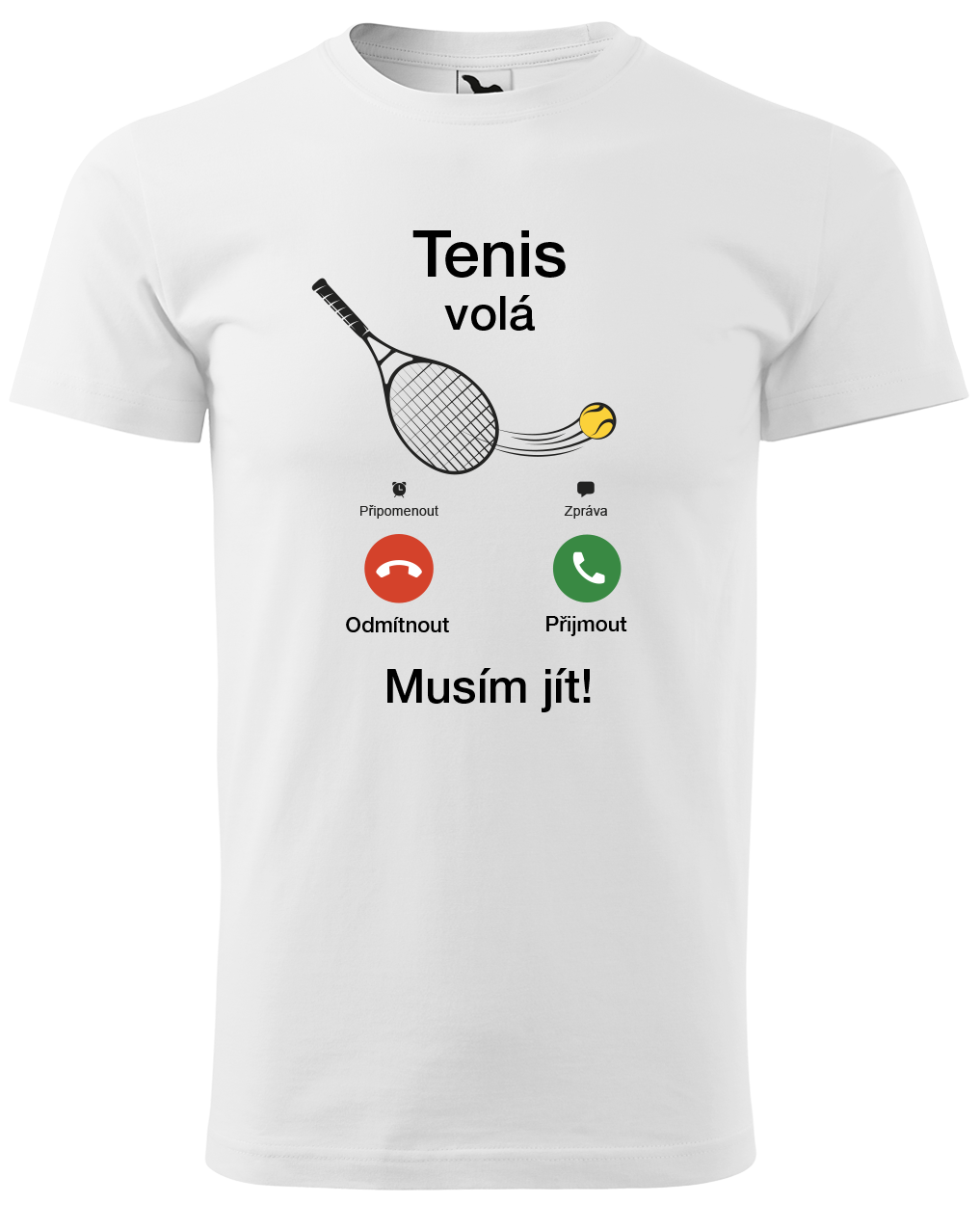 Tenisové tričko - Tenis volá Velikost: XL, Barva: Bílá (00)