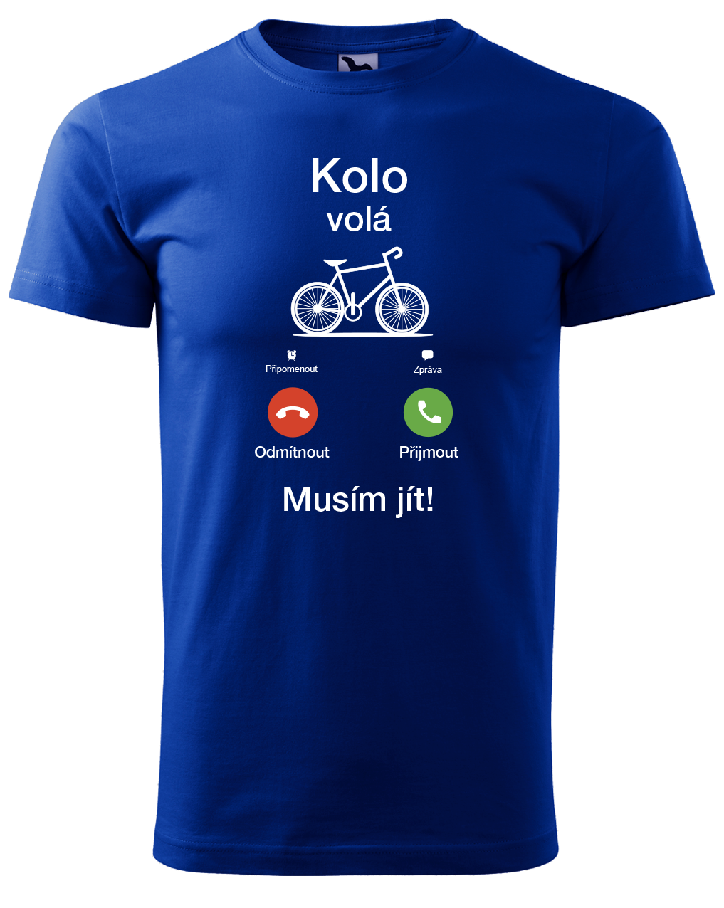 Pánské tričko pro cyklistu - Kolo volá Velikost: XL, Barva: Královská modrá (05)