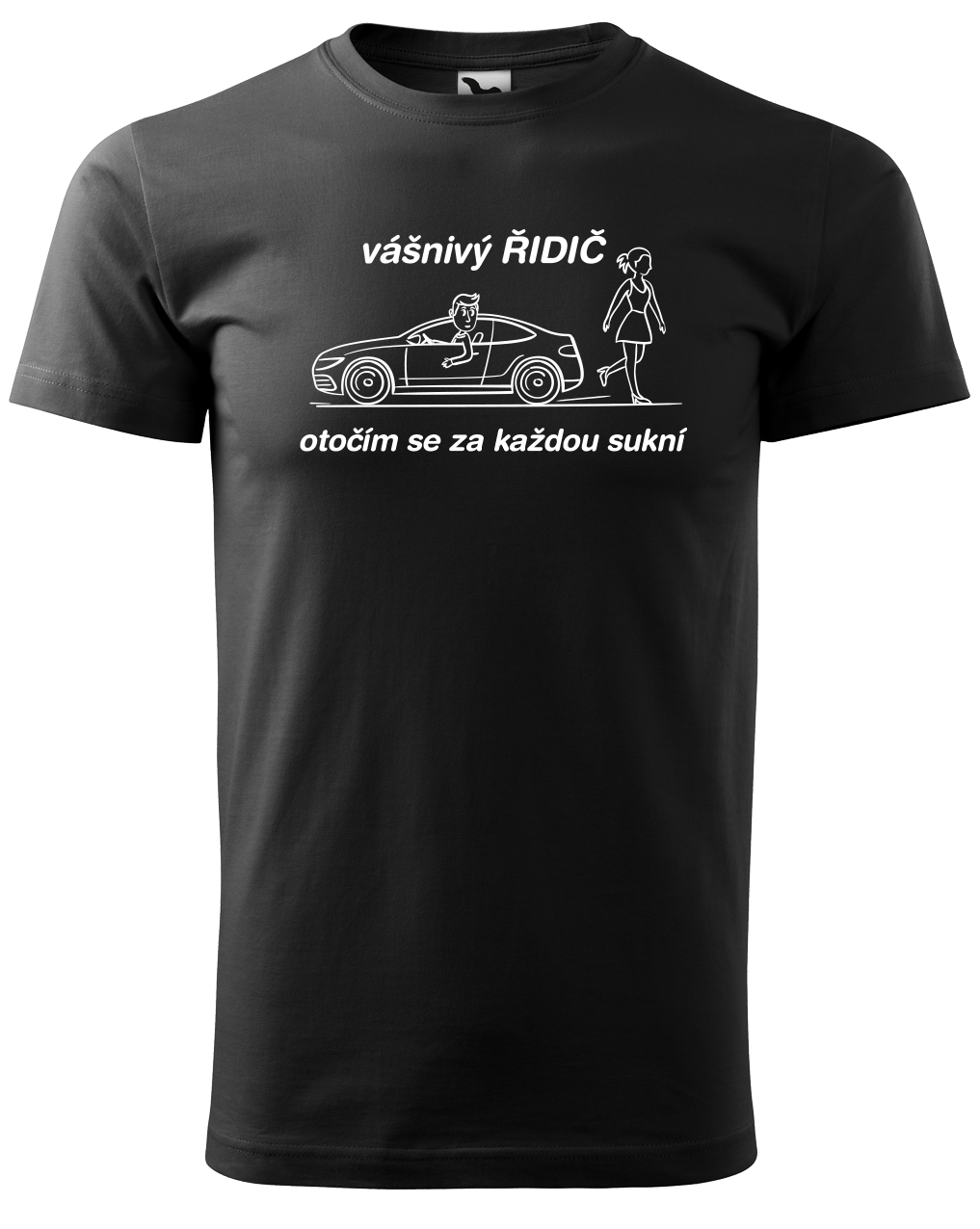 Vtipné tričko pro řidiče - Vášnivý řidič Velikost: S, Barva: Černá (01)