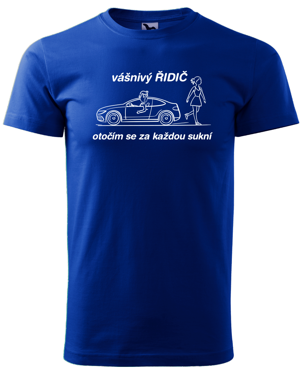 Vtipné tričko pro řidiče - Vášnivý řidič Velikost: XL, Barva: Královská modrá (05)