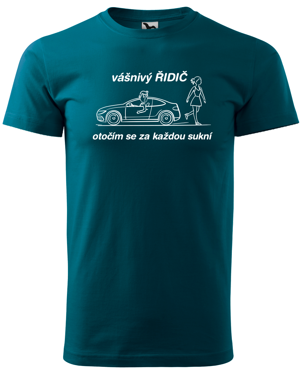 Vtipné tričko pro řidiče - Vášnivý řidič Velikost: XL, Barva: Petrolejová (93)