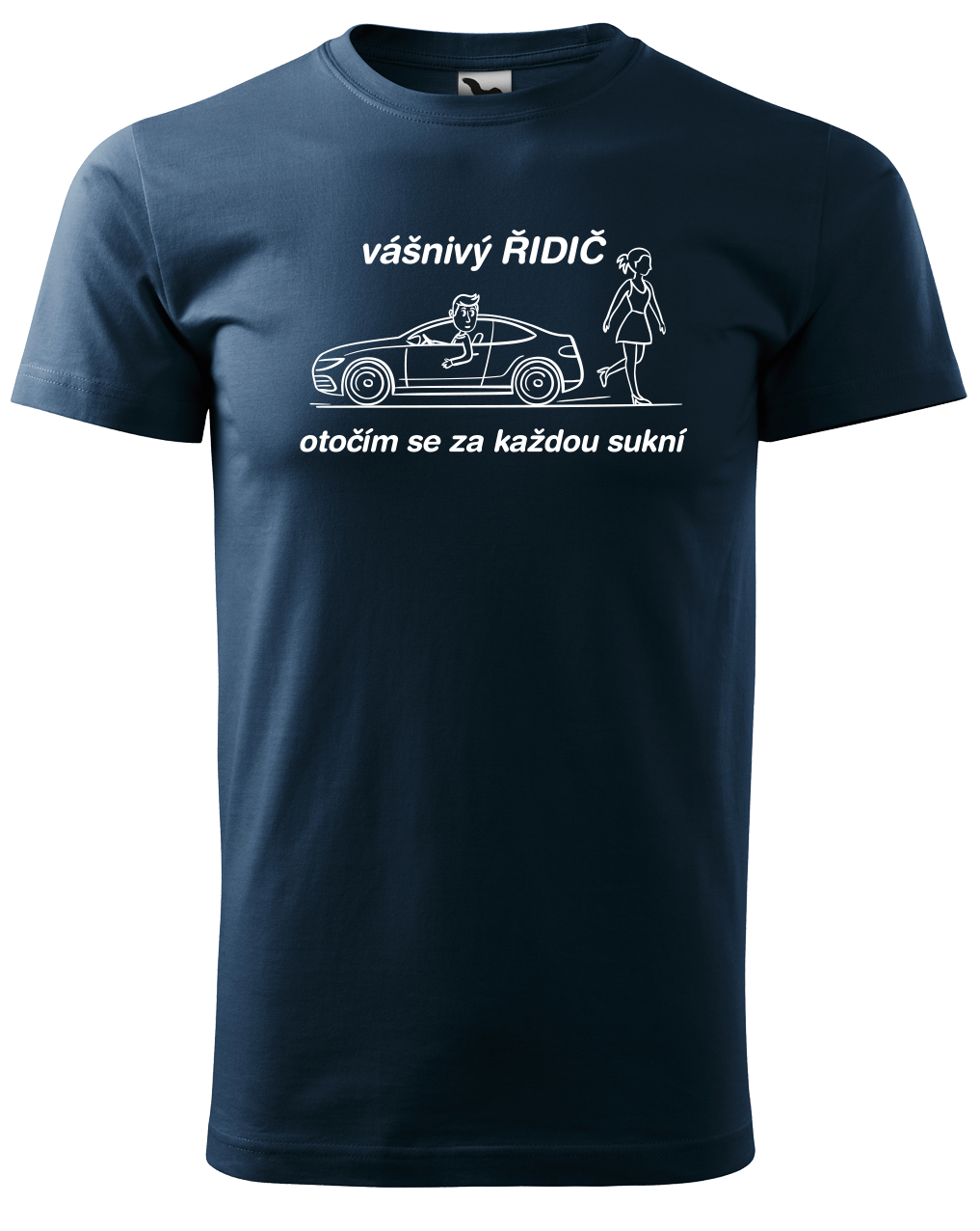 Vtipné tričko pro řidiče - Vášnivý řidič Velikost: XL, Barva: Námořní modrá (02)