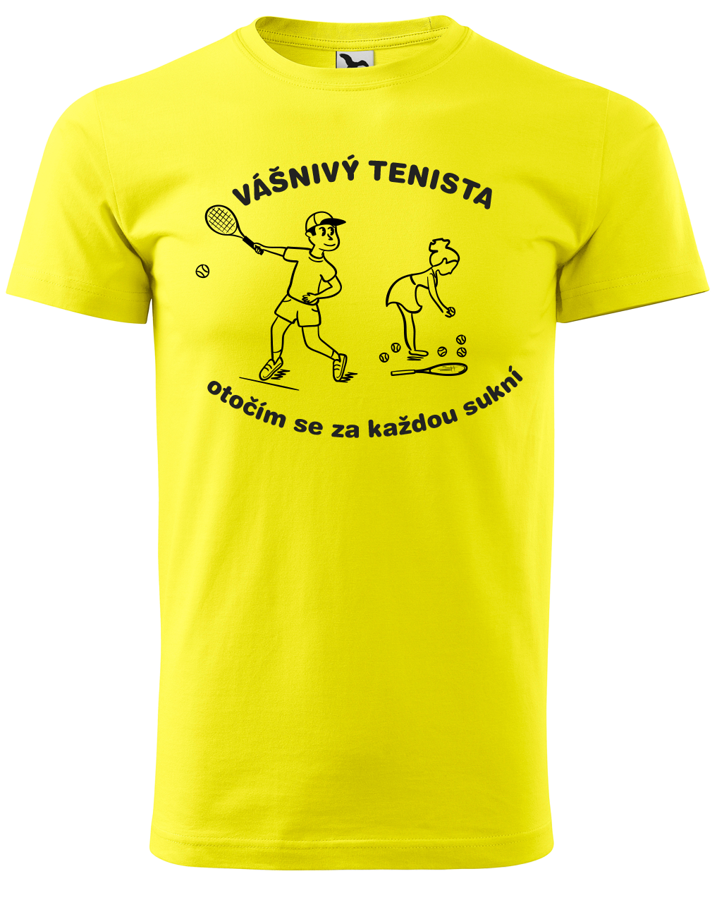 Vtipné tenisové tričko - Vášnivý tenista Velikost: L, Barva: Žlutá (04)