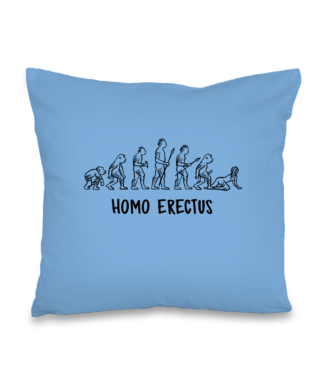 Vtipný polštář - Homo erectus Barva: Modrá