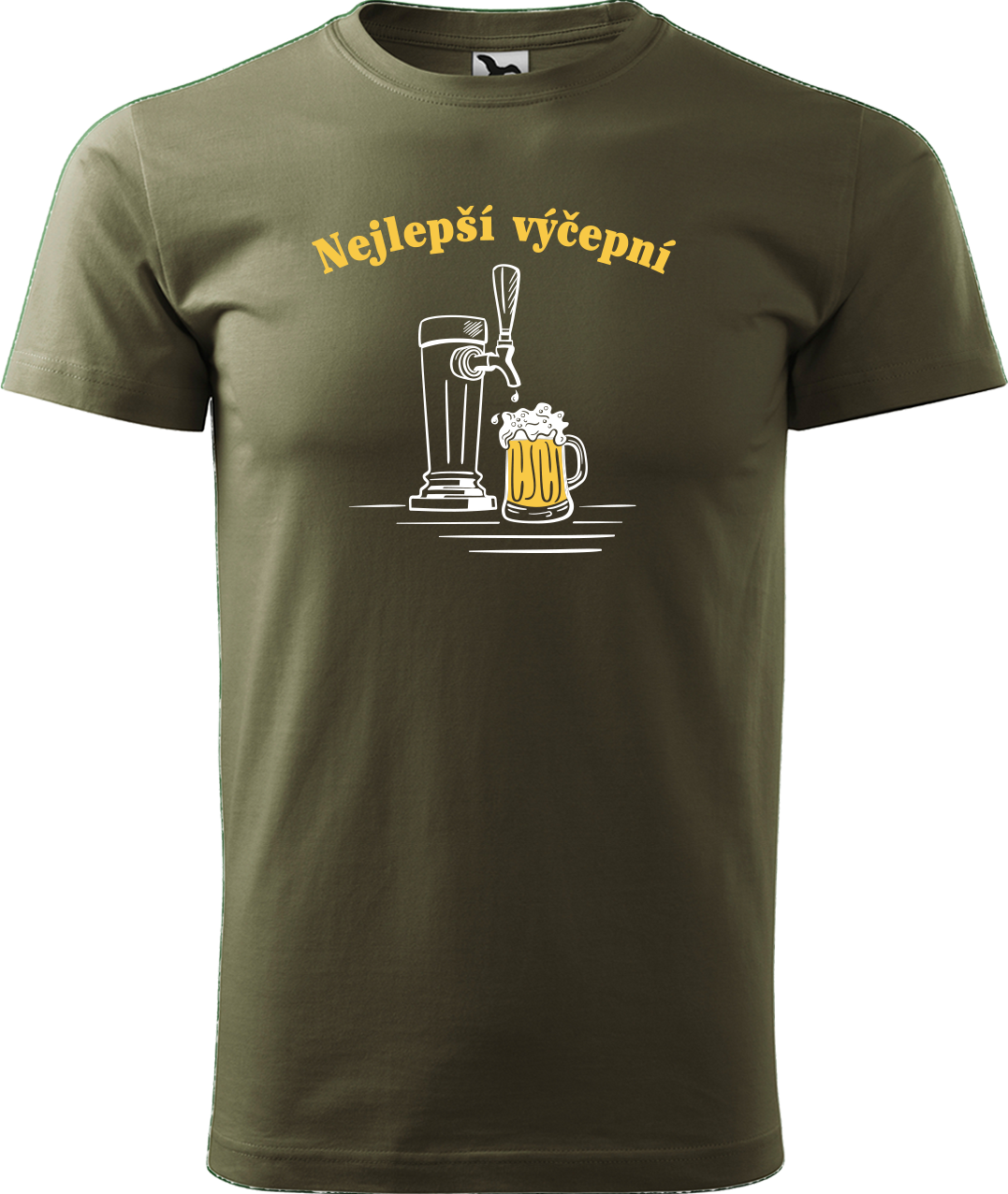 Pivní tričko - Nejlepší výčepní Velikost: S, Barva: Military (69)