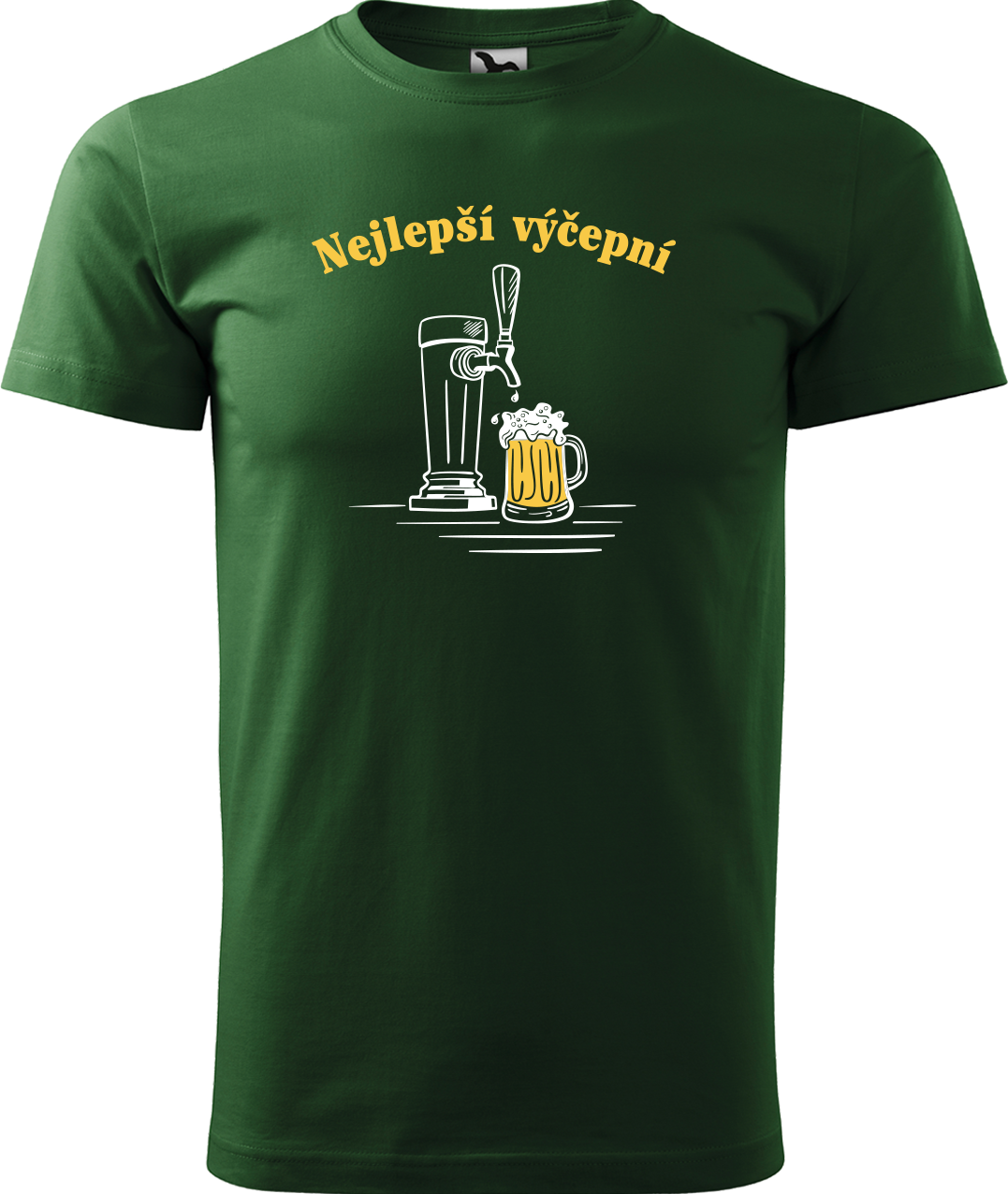 Pivní tričko - Nejlepší výčepní Velikost: 2XL, Barva: Lahvově zelená (06)