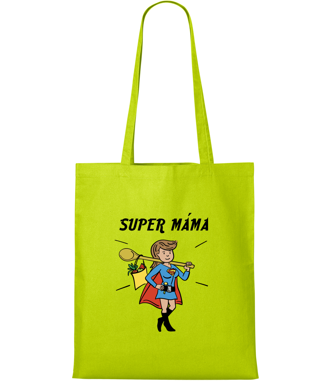 Nákupní taška - Super máma Barva: Limetková