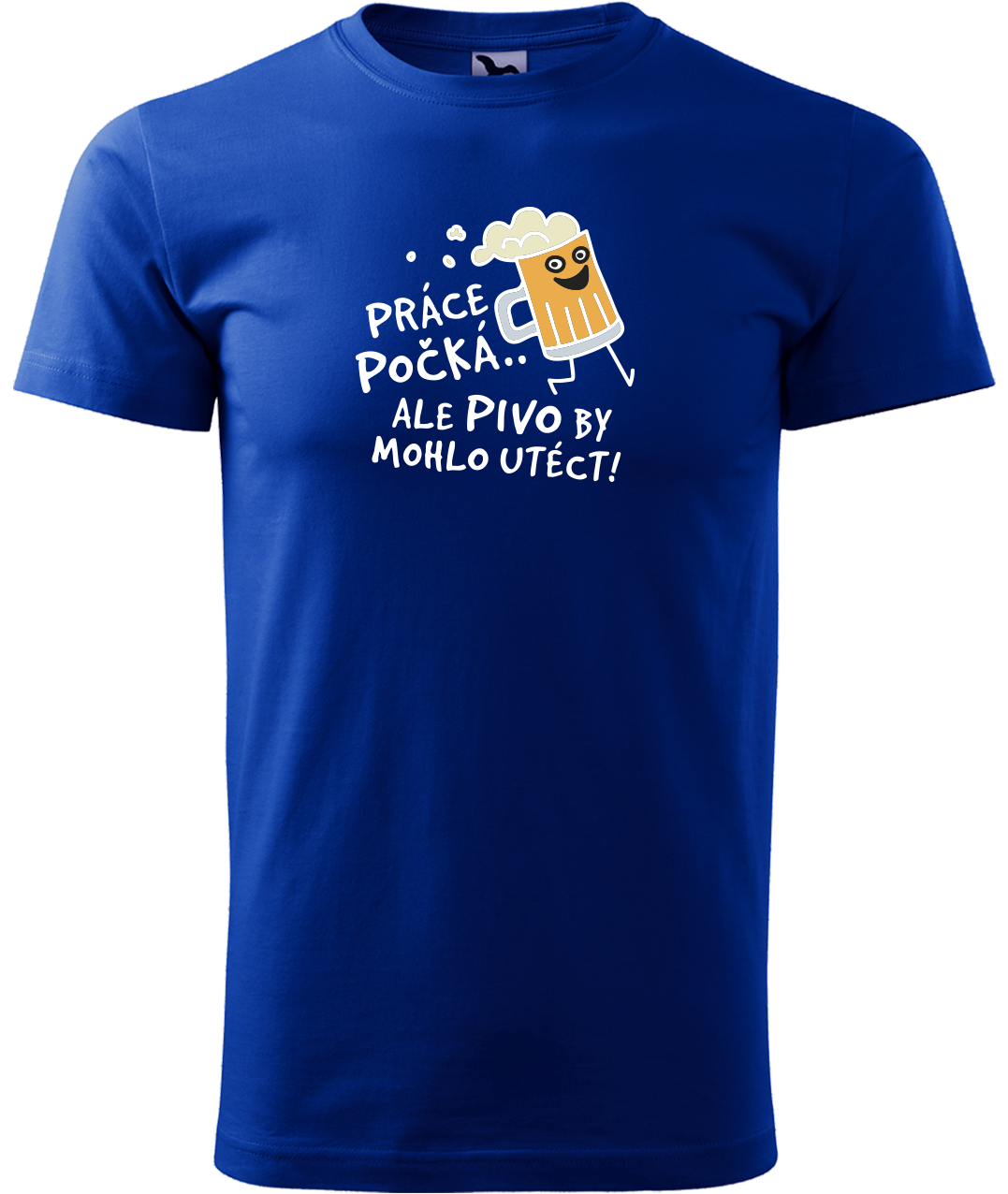 Pivní tričko - Pivo by mohlo utéct Velikost: L, Barva: Královská modrá (05)