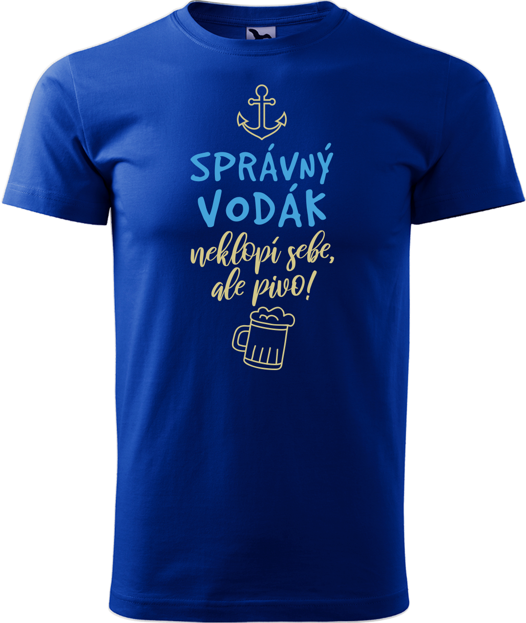 Pánské vodácké tričko - Správný vodák Velikost: S, Barva: Královská modrá (05)