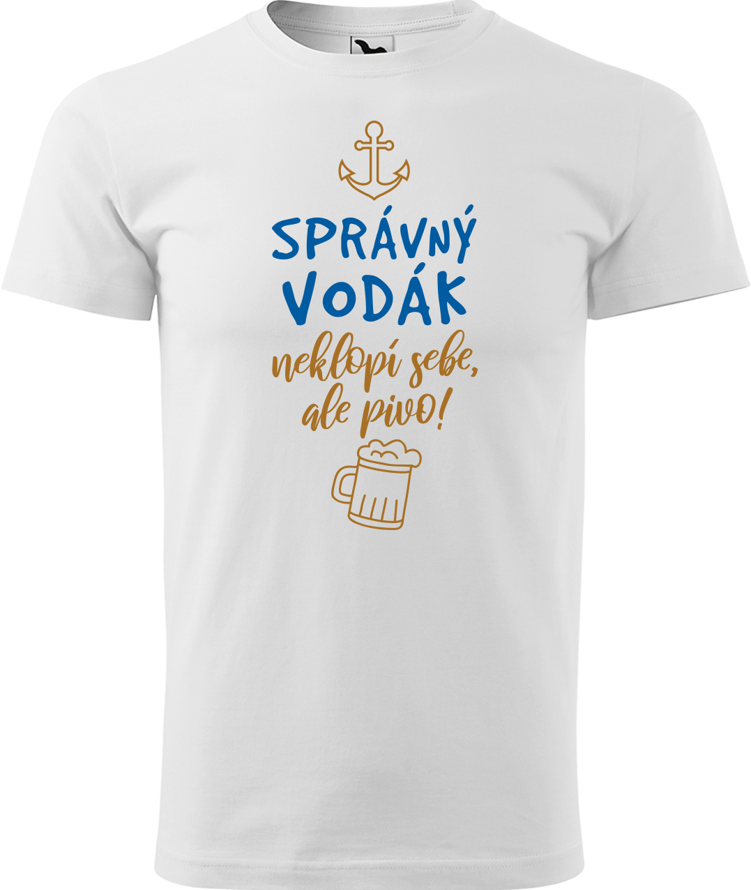 Pánské vodácké tričko - Správný vodák Velikost: XL, Barva: Bílá (00)