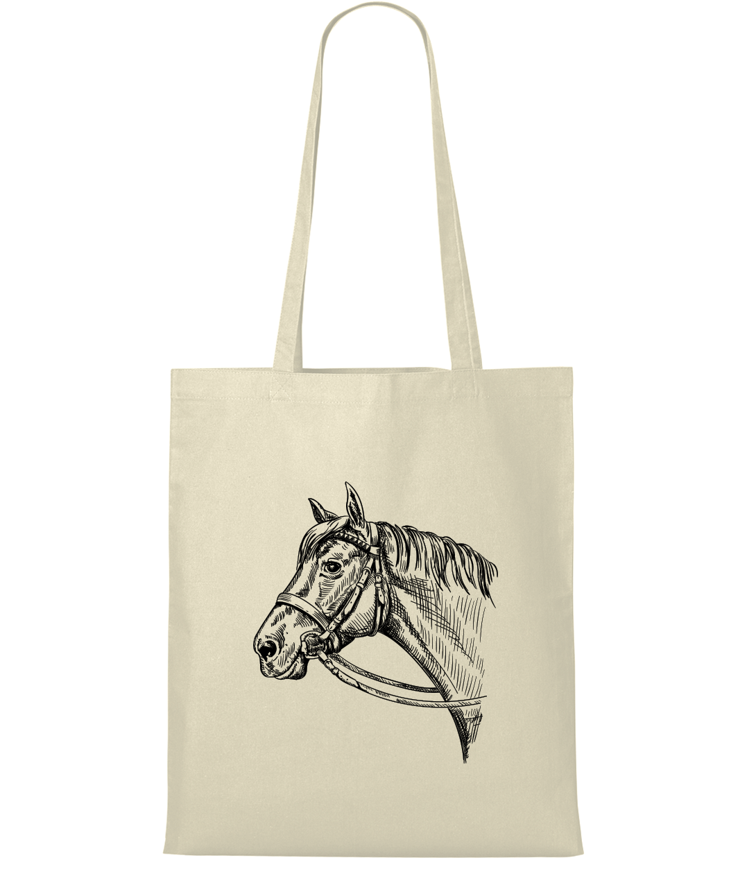 Nákupní taška - Hlava koně Barva: Naturální