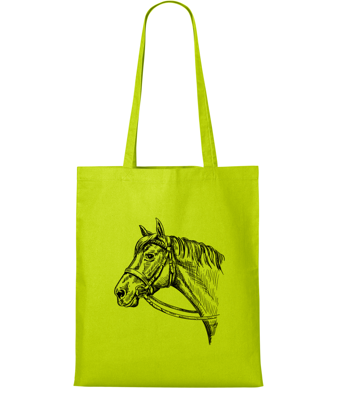 Nákupní taška - Hlava koně Barva: Limetková