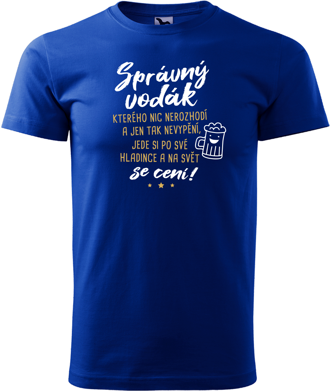 Pánské vodácké tričko - Správný vodák se cení Velikost: S, Barva: Královská modrá (05)