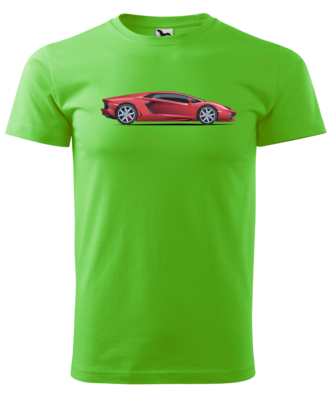 Dětské tričko s autem - Červený sporťák Velikost: 4 roky / 110 cm, Barva: Apple Green (92)