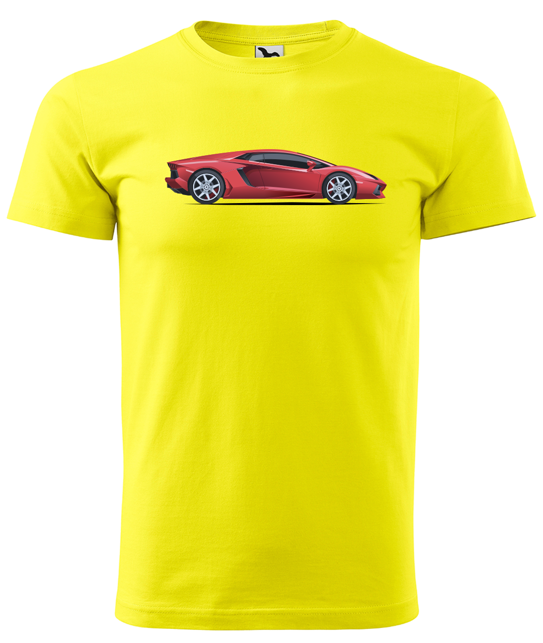 Dětské tričko s autem - Červený sporťák Velikost: 6 let / 122 cm, Barva: Žlutá (04)