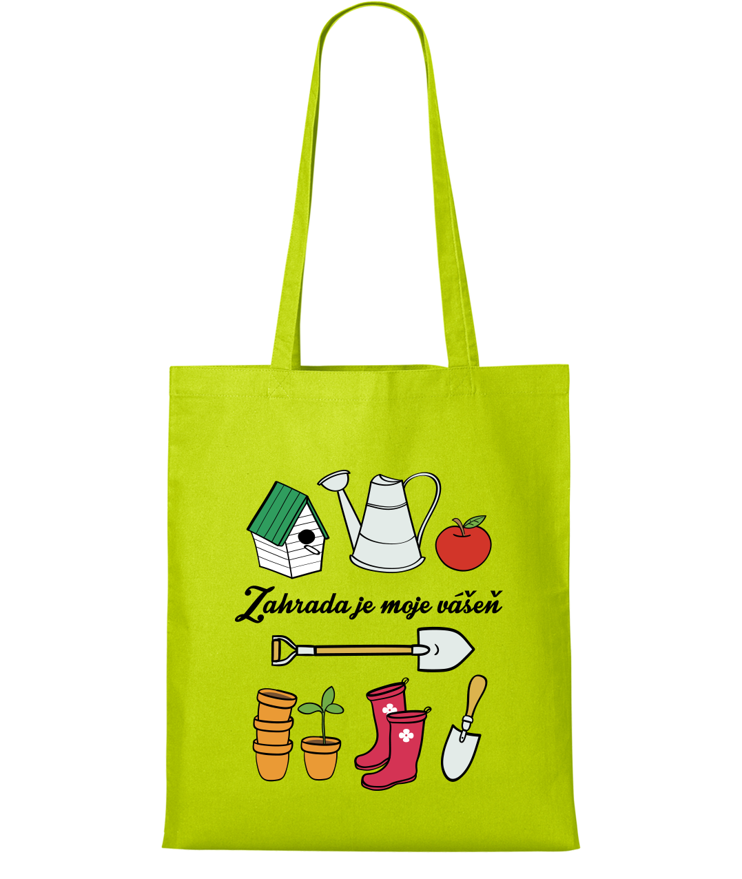 Nákupní taška - Zahradní nářadí Barva: Limetková
