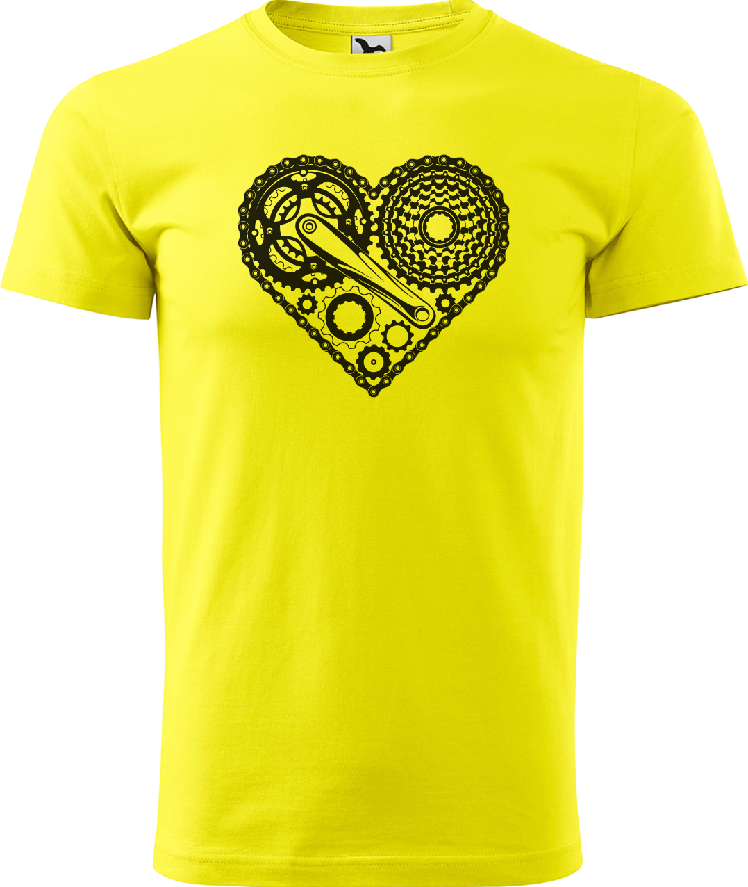 Pánské tričko pro cyklistu - Cyklosrdce Velikost: XL, Barva: Žlutá (04)