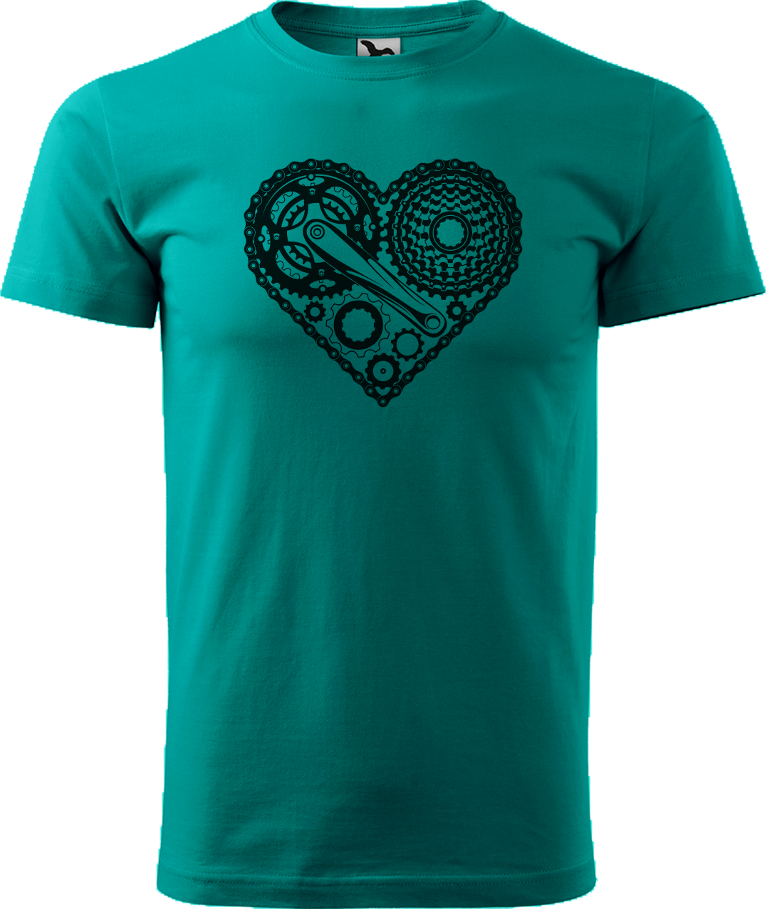 Pánské tričko pro cyklistu - Cyklosrdce Velikost: L, Barva: Emerald (19)