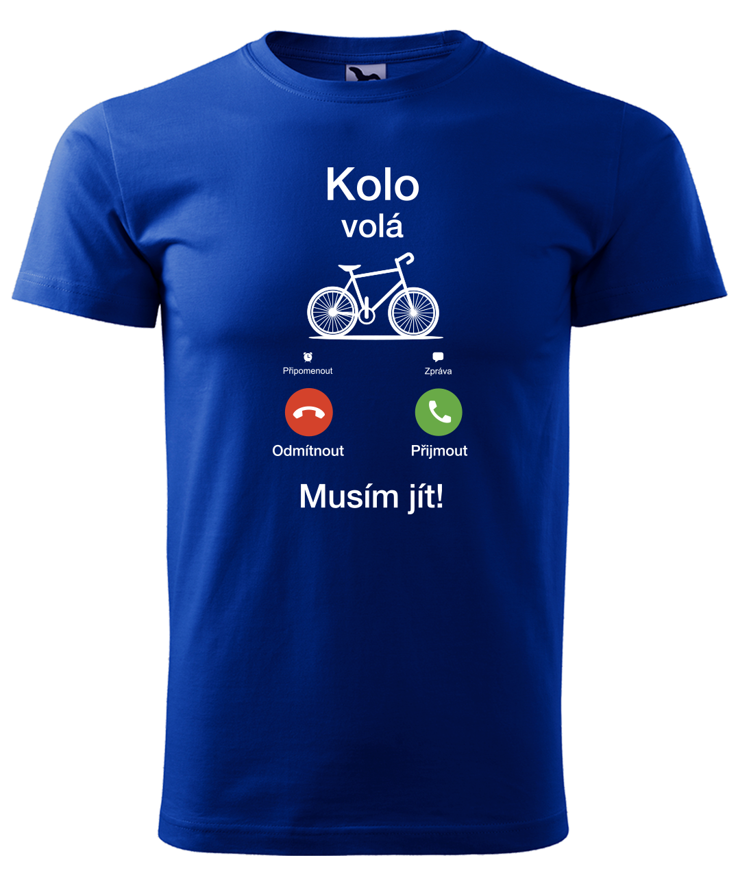 Dětské tričko pro cyklistu - Kolo volá Velikost: 8 let / 134 cm, Barva: Královská modrá (05)