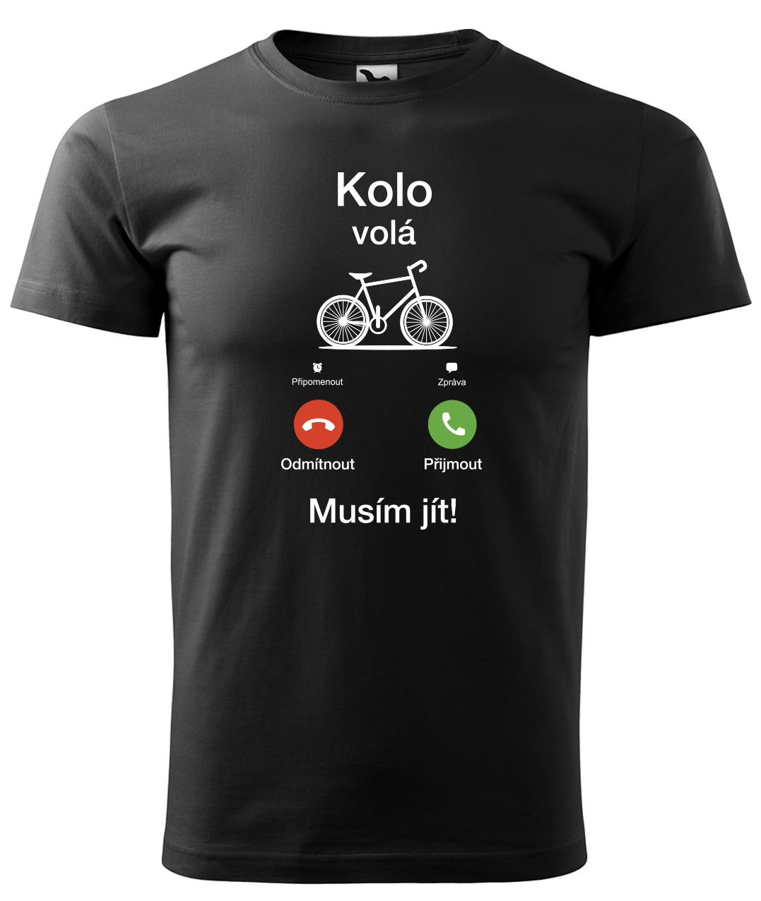 Dětské tričko pro cyklistu - Kolo volá Velikost: 6 let / 122 cm, Barva: Černá (01)