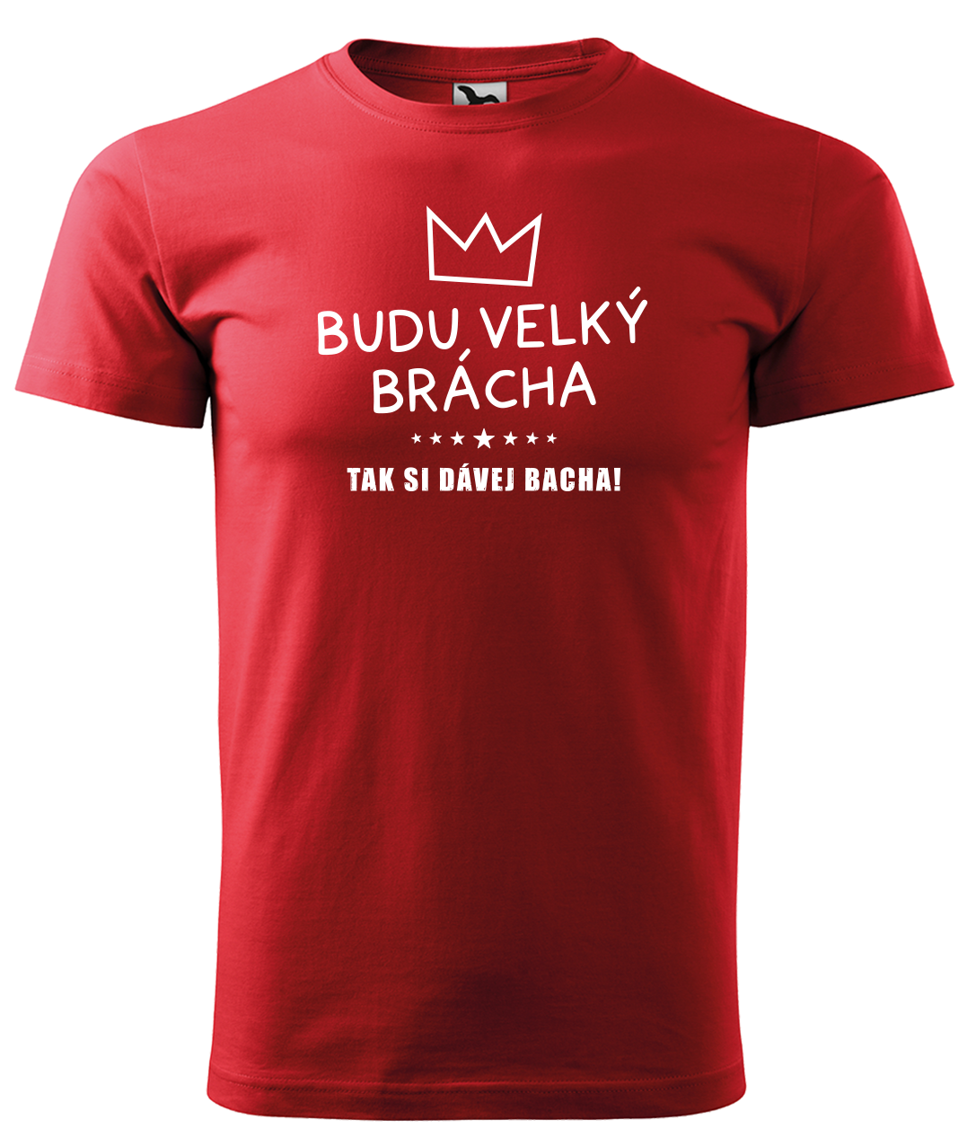 Dětské tričko pro bráchu - Budu velký brácha, tak si dávej bacha Velikost: 4 roky / 110 cm, Barva: Červená (07)