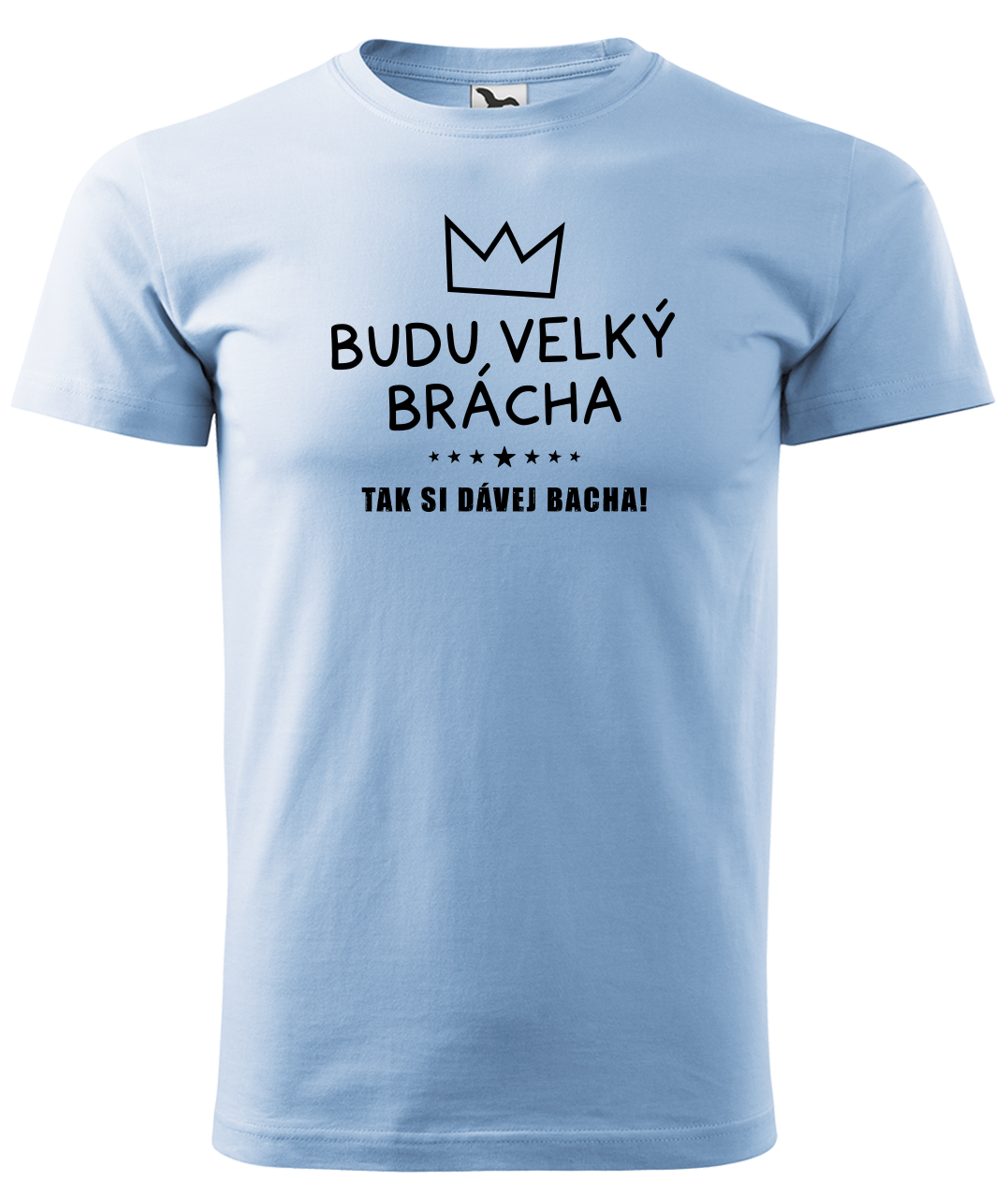 Dětské tričko pro bráchu - Budu velký brácha, tak si dávej bacha Velikost: 4 roky / 110 cm, Barva: Nebesky modrá (15)