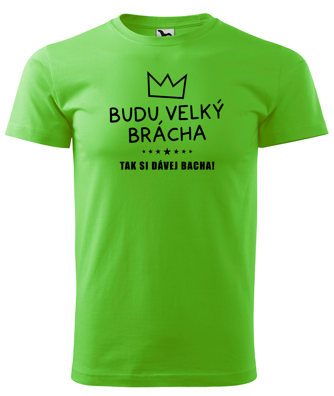 Dětské tričko pro bráchu - Budu velký brácha, tak si dávej bacha Velikost: 4 roky / 110 cm, Barva: Apple Green (92)