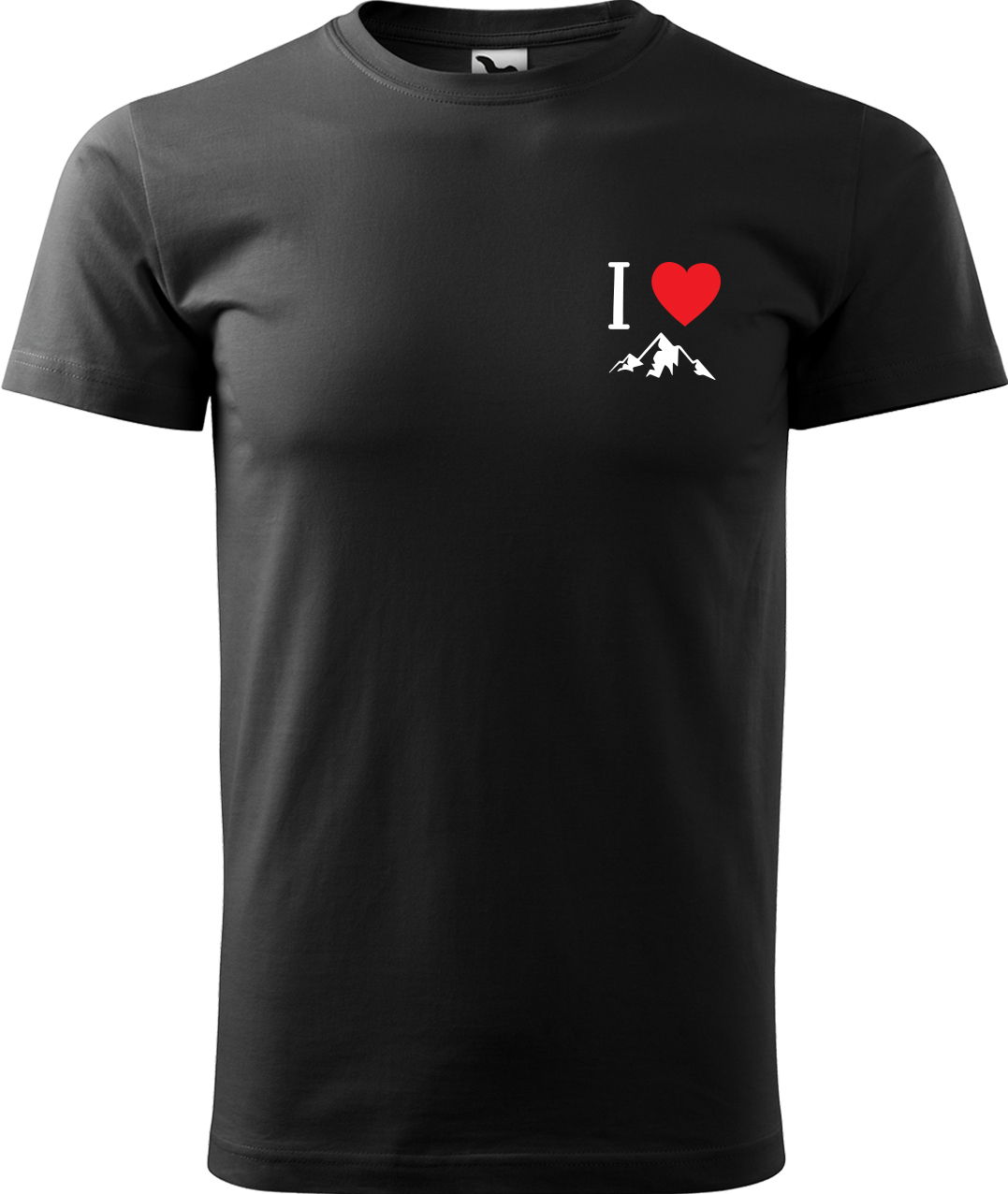 Pánské tričko na hory - I love mountain Velikost: L, Barva: Černá (01), Střih: pánský