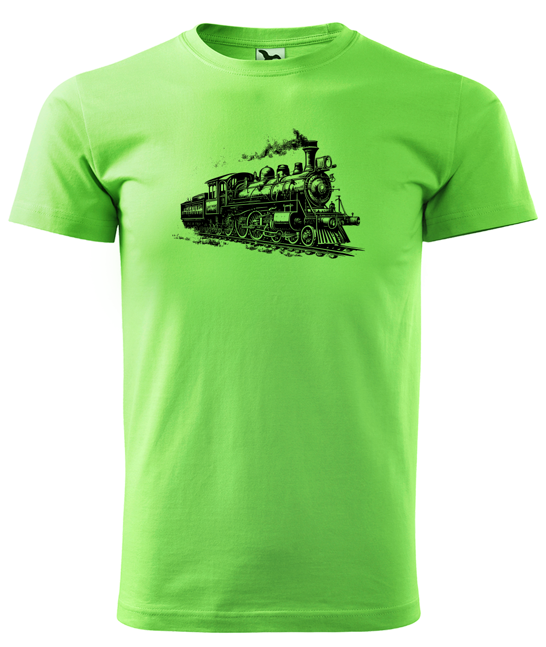 Dětské tričko s vlakem - Stará lokomotiva Velikost: 4 roky / 110 cm, Barva: Apple Green (92)