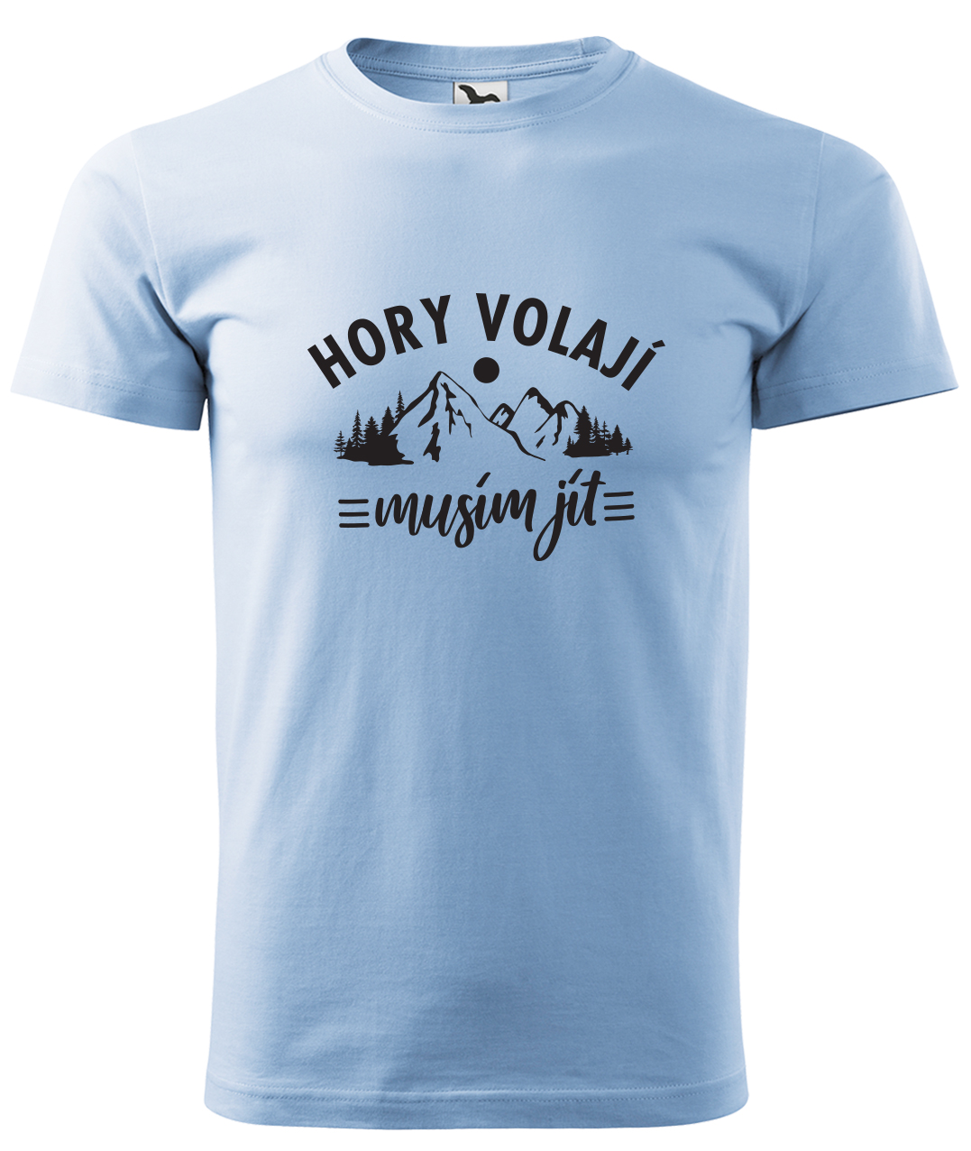 Dětské tričko na hory - Hory volají, musím jít Velikost: 4 roky / 110 cm, Barva: Nebesky modrá (15)