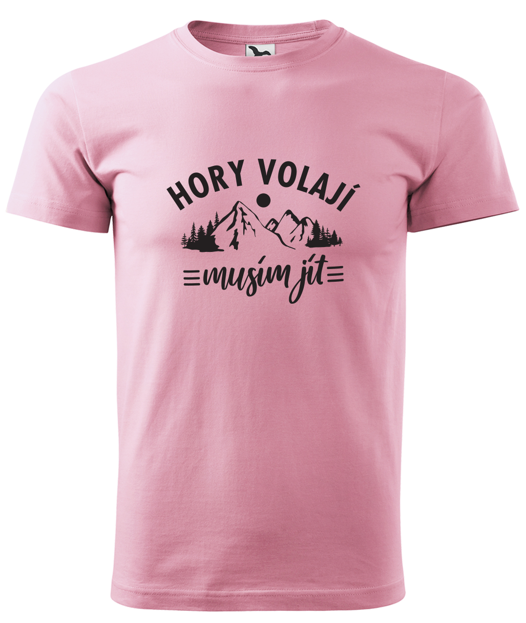 Dětské tričko na hory - Hory volají, musím jít Velikost: 10 let / 146 cm, Barva: Růžová (30), Délka rukávu: Krátký rukáv