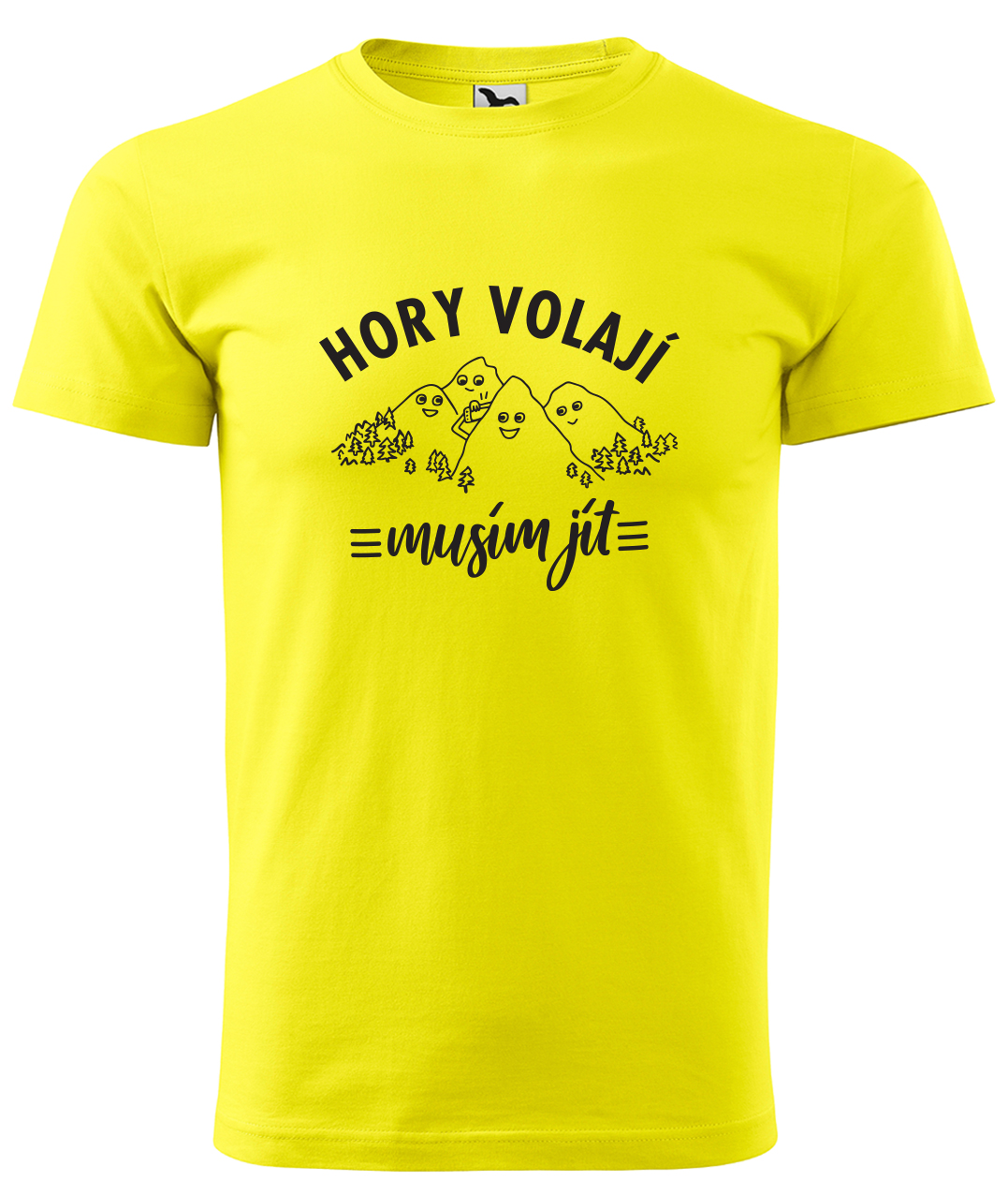 Dětské tričko na hory - Hory volají Velikost: 8 let / 134 cm, Barva: Žlutá (04)