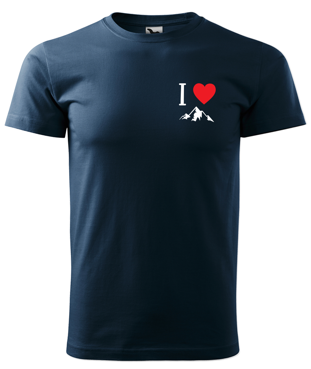 Dětské tričko na hory - I love mountain Velikost: 4 roky / 110 cm, Barva: Námořní modrá (02), Délka rukávu: Krátký rukáv