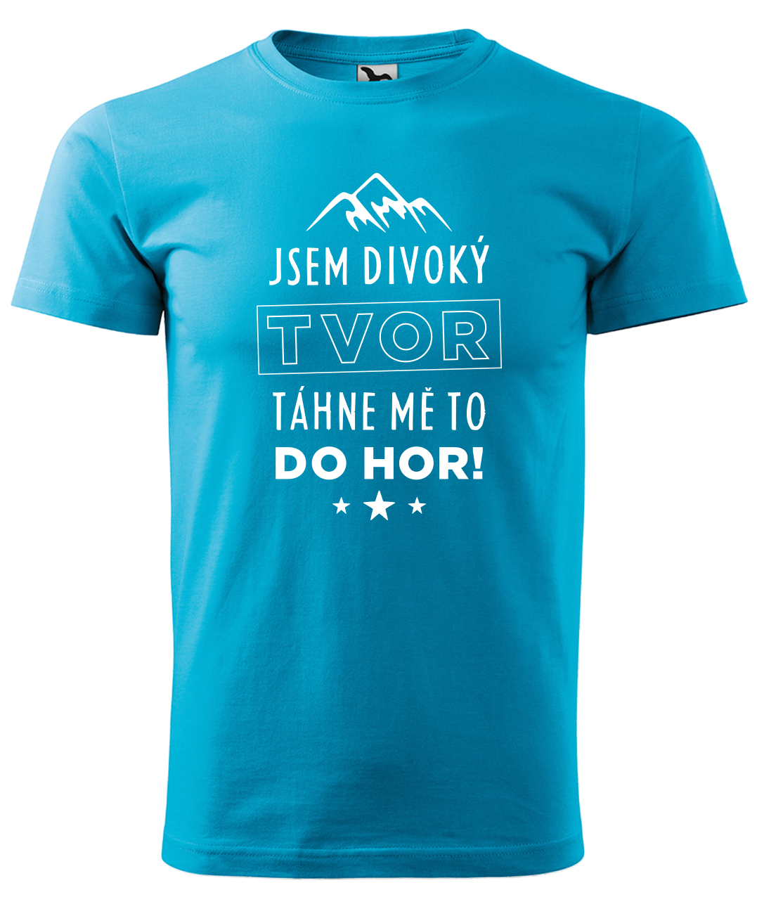 Dětské tričko na hory - Jsem divoký tvor, táhne mě to do hor! Velikost: 4 roky / 110 cm, Barva: Tyrkysová (44)