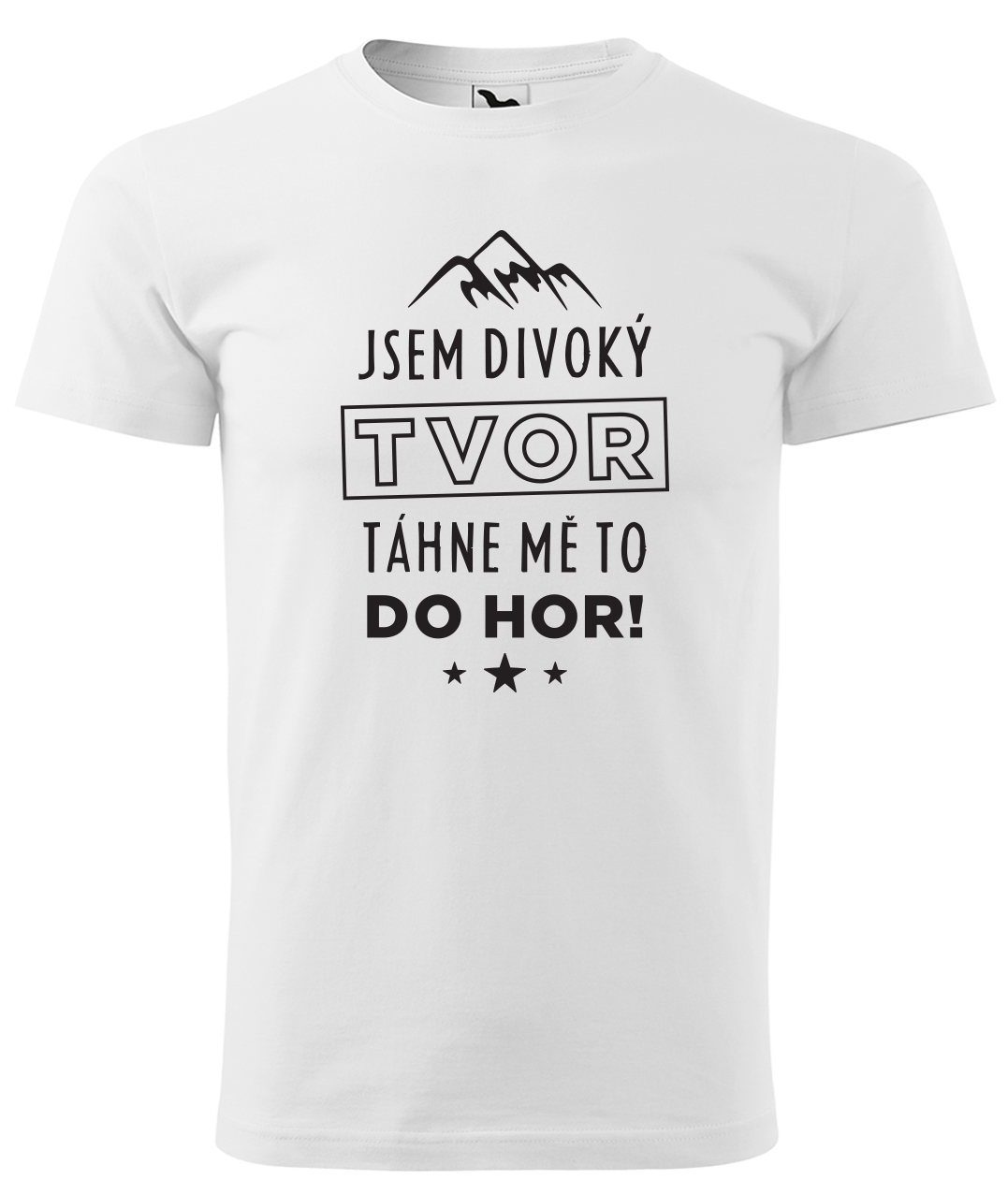 Dětské tričko na hory - Jsem divoký tvor, táhne mě to do hor! Velikost: 10 let / 146 cm, Barva: Bílá (00), Délka rukávu: Krátký rukáv