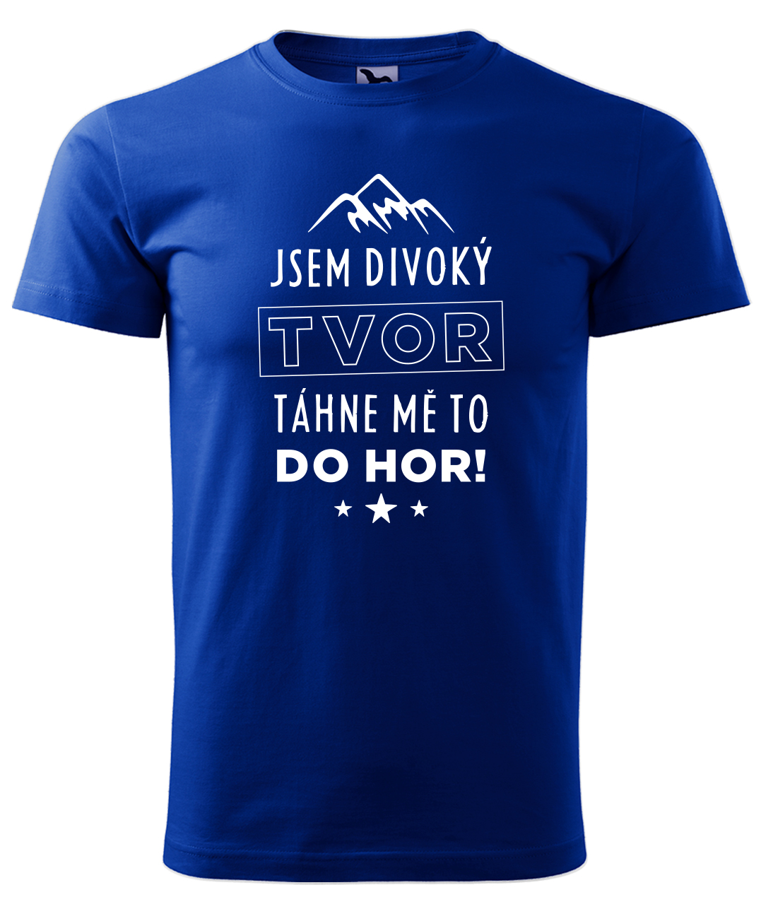 Dětské tričko na hory - Jsem divoký tvor, táhne mě to do hor! Velikost: 8 let / 134 cm, Barva: Královská modrá (05), Délka rukávu: Krátký rukáv