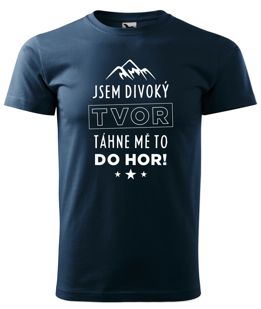 Dětské tričko na hory - Jsem divoký tvor, táhne mě to do hor! Velikost: 12 let / 158 cm, Barva: Námořní modrá (02), Délka rukávu: Krátký rukáv